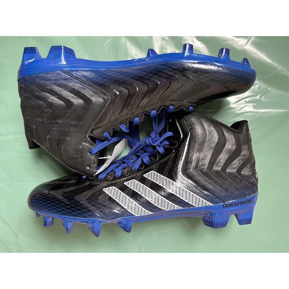 Adidas Crazyquick Football Cleats Mid Men’s 11.5 Black Blue G98779 - Picture 6 of 8